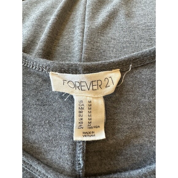 Forever 21 Women's M Gray Bodycon Tank Sleeveless Dress Knit - Picture 6 of 6